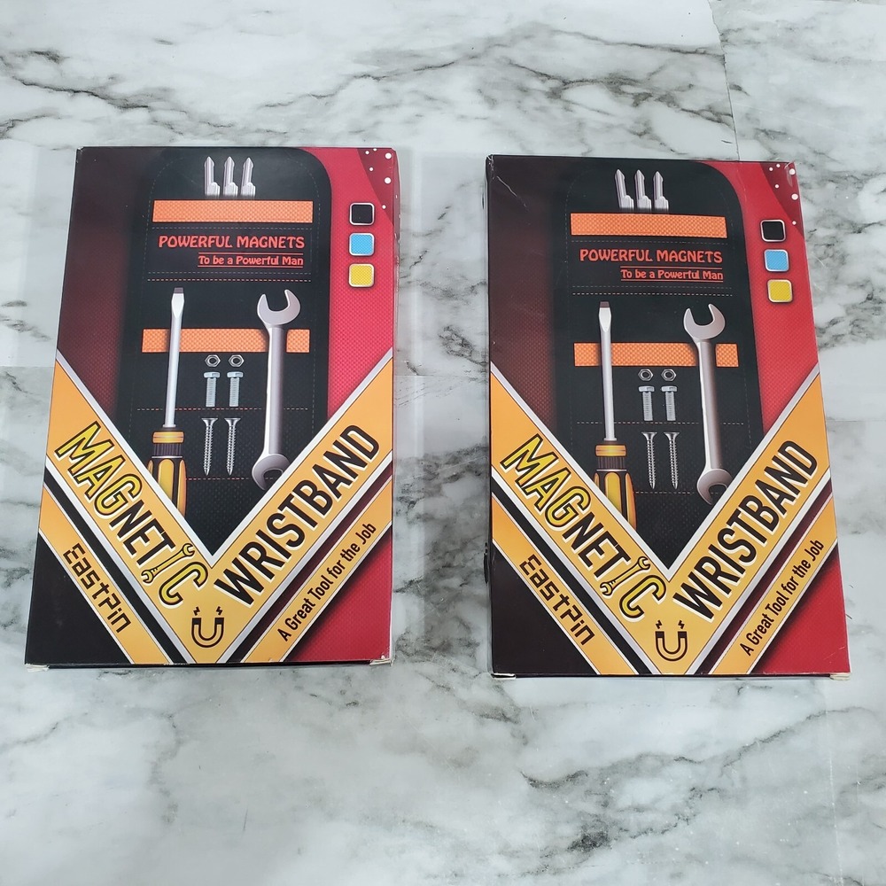 Powerful Magnets Christmas Gift Tool Accessories Magnetic Wristband‎ Lot of 2